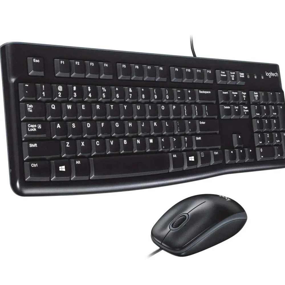 Logitech MK120 Keyboard And Mouse,Plug And Play USB Combo